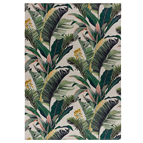 Wylder Tropics Hawaii Outdoor Rug – Tropical Leaf Design (Green – 120 x 170cm)
