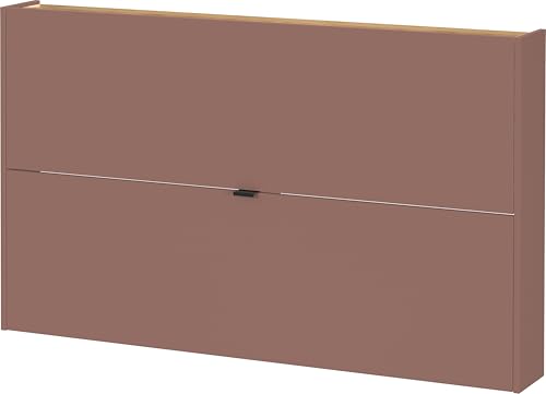 Germania Shoe Cabinet 1392-675 GW-Ameca, in Toffee/Oak-repro, shallow depth, 140 x 83 x 18 cm (WxHxD)