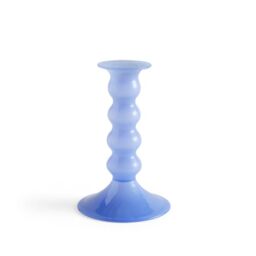 HAY Wavy AC449-A602-AI53 Borosilicate Glass Candle Holder Blue 14 x 9.5 cm