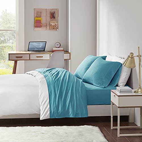 Intelligent Design All Season, Cozy Bedding-Set, Matching Pillow Case, Polyester Blend, Teal, Queen