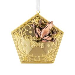 Hallmark Harry Potter Hanging Ornament, Chocolate Frog Box, Gold