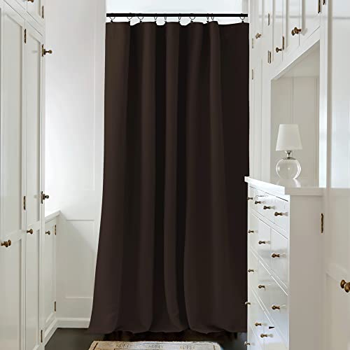 NICETOWN Window Curtains Blackout Panel - Solid Rod Pocket and Back Tab Thermal Insulated Blackout Drape for Theater (Toffee Brown, 70 inches x 108 inches, 1 PC)