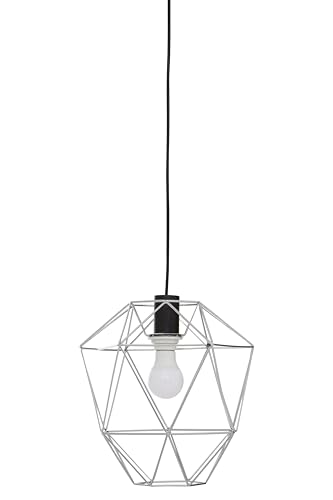 Premier Housewares Chrome Pendant Light Modern Iron Ceiling Fixture Chandelier Style Ceiling Light Ceiling Pendant For Hallway Metal Chandelier Frame (26 x 132 x 29 cm)