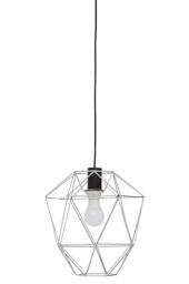 Premier Housewares Chrome Pendant Light Modern Iron Ceiling Fixture Chandelier Style Ceiling Light Ceiling Pendant For Hallway Metal Chandelier Frame (26 x 132 x 29 cm)