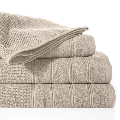 Design91 Terry Towel Beige 100% Cotton 50 x 90 cm Bath Towel Bath Towel 50 x 90 cm