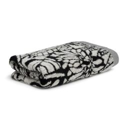 Möve Brooklyn Botanic Hand Towel 50 x 100 cm 85% Cotton / 10% Viscose / 5% Linen Natural/Black