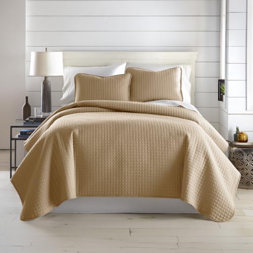 Southshore Fine Living, Inc. Oversized King Quilt Bedding Set, Taupe Quilt California King Size Bedspread with 2 Matching Pillow Shams, Microfiber Quilts, Soft & Cozy Bedding Coverlet, Taupe Quilts
