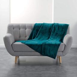Douceur d'Intérieur Flanouu Polyester Blanket, Blue, 125 x 150 cm