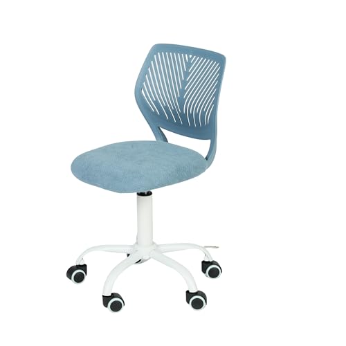 FurnitureR Blue Rocking Chair,with Five Freely Rotating Pulleys,can Adjust the Height at will, Simple and Fashionable, Supported by a Comfortable Backrest,For Living Room,1PC