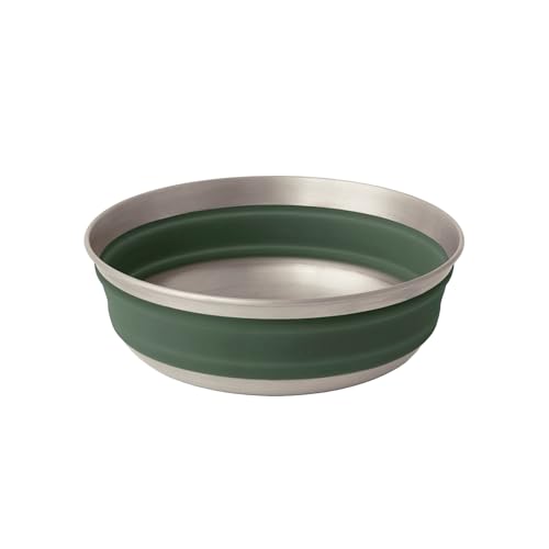 Sea to Summit Detour Stainless Steel Collapsible Bowl, Medium (22 fl oz), Laurel Wreath Green