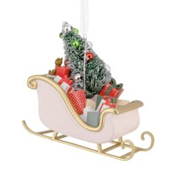Hallmark Santa's Sleigh, Gifts & Tree Keepsake Ornament, Christmas