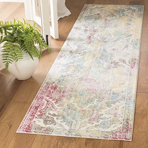Safavieh Metro-Mod Indoor Woven Runner Area Rug, Mystique Collection, MYS921, in Multi, 69 X 244 cm for Living Room, Bedroom or Any Indoor Space
