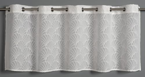 Gardinia Bistro Curtain Burnout Shells White 135 x 45 cm