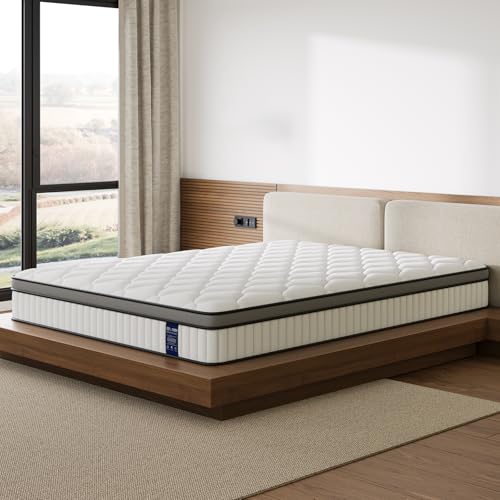 BedStory 2FT6 Small Single Mattress - 75x190x25cm, 10 Inch Hybrid Mattress with Foam & Individually Pocket Spring for Pressure Relief & Motion Isolation
