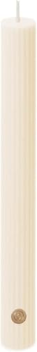 Spaas Ribbed Dinner Candle 10h, Ivory (Pack of 6)