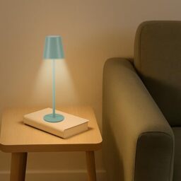 BEPER P207ILI203 Rechargeable Table lamp, Wireless LED Light, Adjustable Intensity, USB Connection Included: Portable for Desk, Bedside Table or Outdoor use.