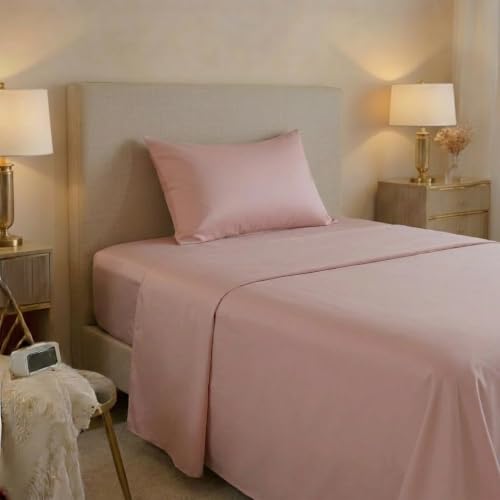 Jenny Ses??l Single Bed Sheet Set Cotton Made in Italy Pink - Durable