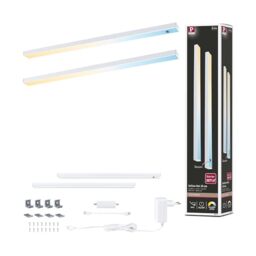 Paulmann 98611 LED Under-Cabinet luminaire Inline 2-piece Set 2x4W 350x26mm 2x350lm 24V White matt Tunable White
