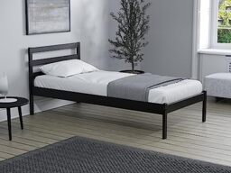 Birlea Black Single Bed Frame 3FT Bedstead Luka Solid Pine Traditional Design
