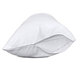 Precoco Pillow Cases Standard Size Set of 2 - 100% Cotton White Pillowcases Standard with 600 Threads - Stable Pillow Covers with Zipper Hidden for Wrinkle-free & Reduces Respiratory Irritation, 20x26