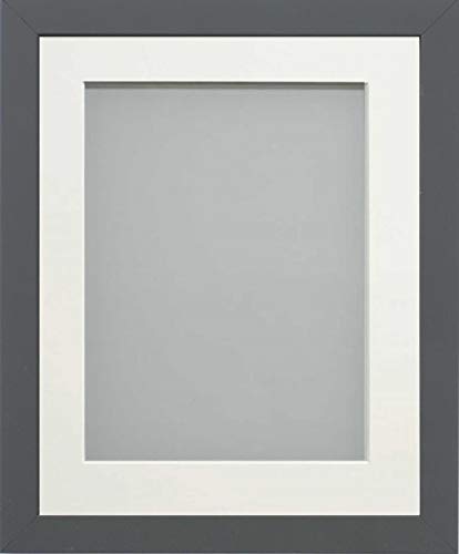 Frame Company Allington Grey Photo Frame with Off-White Mount, 6x4 for 4x3 inch, fitted with perspex