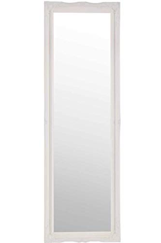 FRAMES BY POST 49Inch X 16Inch 122cm X 41cm Large White Antique Design Ornate Dress Wall Mirror, 124x41, 816117710-7