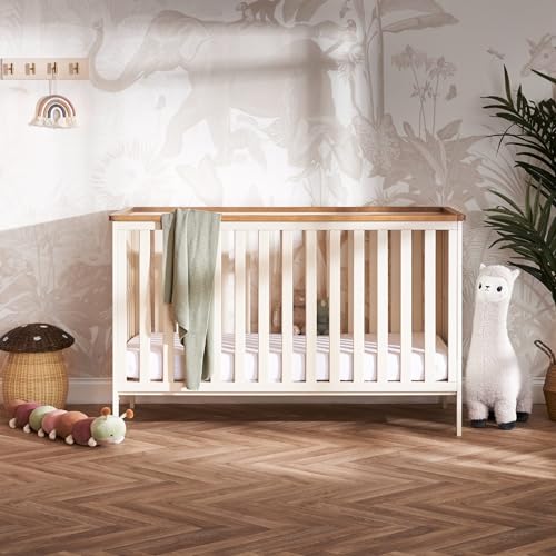 Obaby Evie Cot Bed – Cashmere, Convertible Baby Cot to Toddler Bed, Adjustable Base, 140 x 70cm Mattress Size