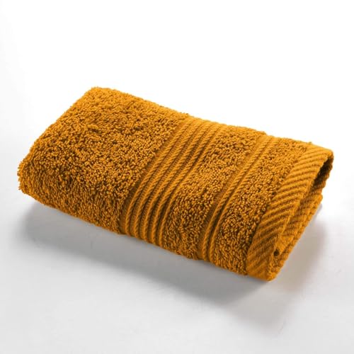 Douceur d'Intérieur, Tendresse Curry Guest Towel (30 x 50 cm) 100% Cotton Terry Cloth