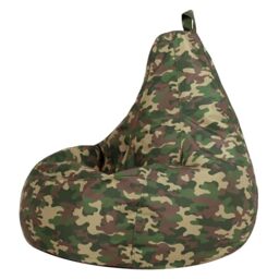 icon Dalton Gaming Bean Bag Chair, Camouflage Green, Water Resistant Fabric, Recliner Beanbag for Indoor and Outdoor Use with Filling Included, Gaming, Bedroom, Living Room, Garden