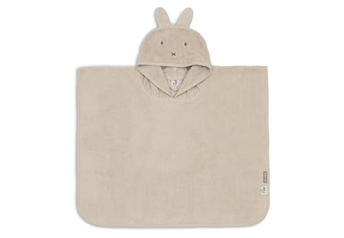 Jollein Bath Poncho Baby & Child - Miffy - Warm Sand - 100% Cotton - Terry Cloth - OEKO-TEX Certified - Poncho Towel - Bath Poncho for Boys & Girls