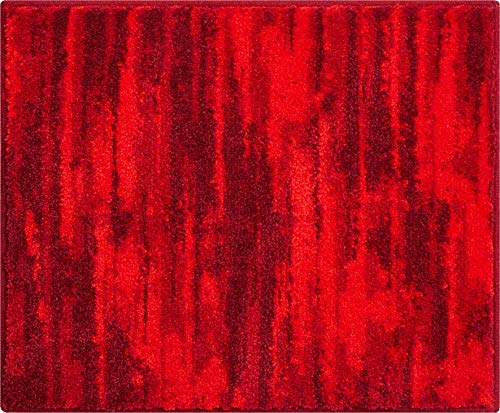Grund bath rug, ultra soft and absorbent, anti slip, FANCY, small mat 50x60 cm, ruby