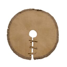 Ivyline Christmas Tree Skirt in Jute with Tassels - Festive Base Cover Holiday Decoration - Seasonal Accessory - D46 cm