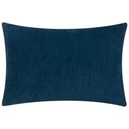 Yard Darland Velvet Polyester Filled Cushion (Indigo, 40 x 60 cm)