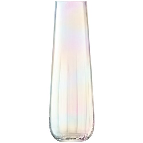 LSA International Pearl Vase H36cm Mother of Pearl- 1 Unit - Mouthblown & Handmade Glass - Hand Painted - PE23
