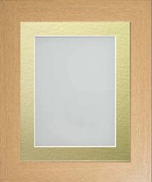 Frame Company Watson Beech Picture Photo Frame fitted with Perspex, A2 with Gold Mount for image size A3