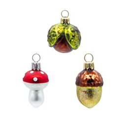 Oberfränkische Glas Christmas Bauble, Multicoloured, 4.5 cm