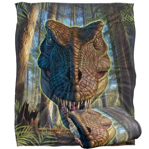 Jq Licensing - Jlo T-Rex Dinosaur Head Silky Touch Super Soft Throw Blanket 152 X 127 Cm