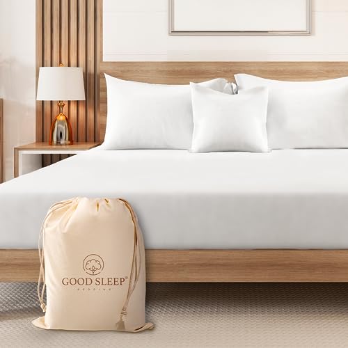 1000 Thread Count White King Fitted Sheet Only Deep Pocket,Egyptian Cotton King Fitted Sheet Only,Soft Fitted Sheet, Luxury Egyptian Cotton Fitted Sheet, 16” Deep Pocket King Fitted Sheet Only