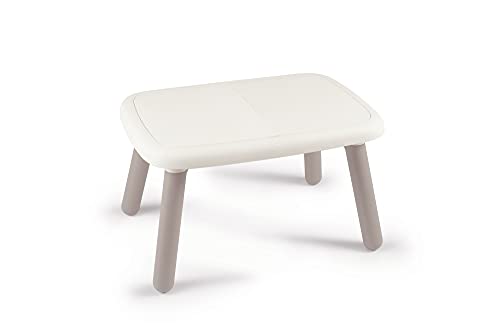 Smoby - Kid Table White - Design Children's Table for Children from 18 Months, for Indoor and Outdoor Use, Plastic, Ideal for Garden, Patio, Children's Room, 880405