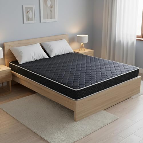 AC Pacific 6-Inch Water-Resistant Memory Foam Mattress Made in USA with Stylish Diamond-Quilted Breathable Fabric, Distributes Weight Evenly, Twin Deluxe, Navy Blue