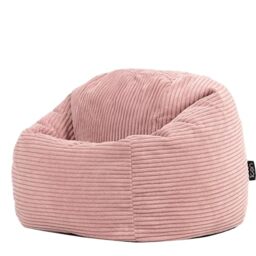 icon Kingston Kids Bean Bag, Corduroy, Pink, Kids Bean Bag Chair with Filling Included for Girls and Boys, Childrens Chair, Beanbags for Children, Playroom Décor, Bedroom Accessories