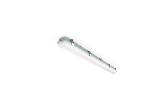 4lite Non Corrosive Batten (Grey) 6300lm Indoor or Outdoor 5ft Cool White IP65 Rated Twin LED Integrated 58W Strip Light - 4L3/1104N-4Yr Guarantee