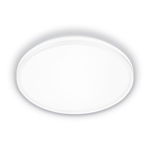 BRILONER - LED Ceiling Lamp, EEC A Light Source, Efficient 8.5W 1800lm, Indirect Light, LED Panel, Modern Ceiling Design, Living Room, Kitchen, Bedroom, 33x6 cm, White