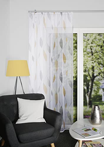 HOMEbasics - Printed Voile Curtain Paolo - Ideal for Stylish Living Rooms - Easy Assembly