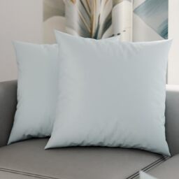 PETTI Artigiani Italiani - Pair of Pillowcases 40x40 cm in Microfiber, Bedroom Cushions, Sofa, Set of 2 Cushion Covers, Solid Color Light Blue Pillowcase, 100% Made in Italy