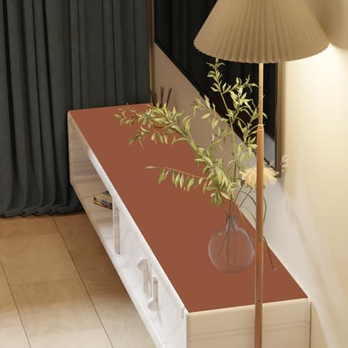 Zinkooat Leather Table Cover,1.8mm Thick,17x72 Inch Table Protector,Brown Desk Mat,Desk Protector Mat,Desk Mat,Desk Protector,Desk Pads On Top of Desks.(Brown+Gray???