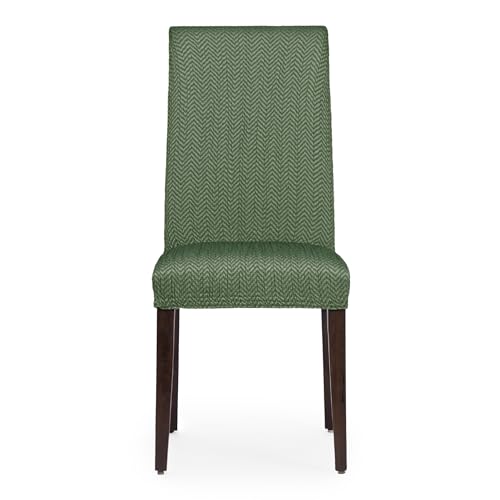 Eysa Light Stretch Chair Cover with Backrest Pack of 2 Green