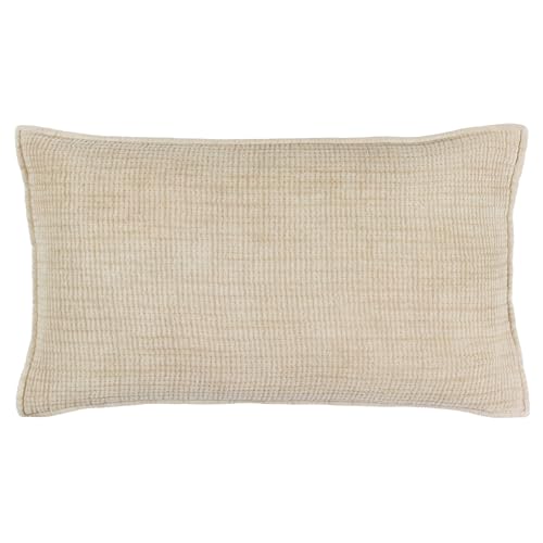 Yard Ribble Acid Wash Polyester Filled Cushion (Honey, 40 x 60 cm)
