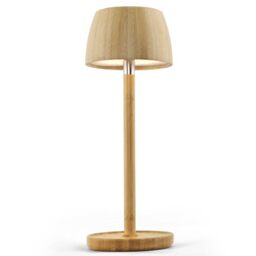 LuminexDesigns Rechargeable LED Table Lamp–Boho Bamboo Cordless Touch Dimmable Bedside Lamp, Waterproof for Bedroom Dining Room Patio Outdoor Garden Cafes Restaurants & Cozy Ambient Lighting-BAMO TL11