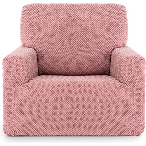 ECOMMERC3 Universal and Versatile 1 Seater Sofa Cover ??? Pink Sofa Cover Protector Easy to Install for Back, Seat and Arms